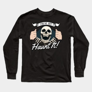 Halloween Costume Scary Skeleton Skull Face Horror Party Long Sleeve T-Shirt